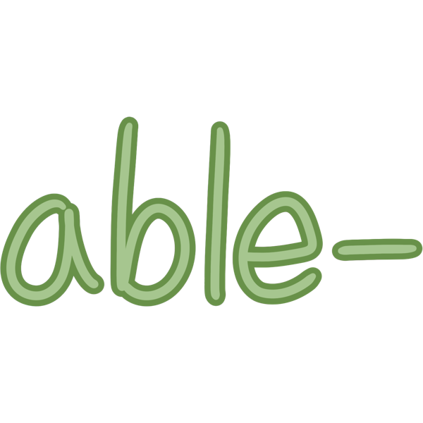 able- in green